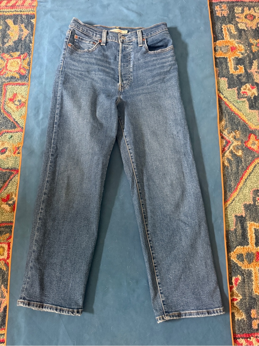 Levi's Ribcage Women's Straight-Leg Jeans in Blue Wash